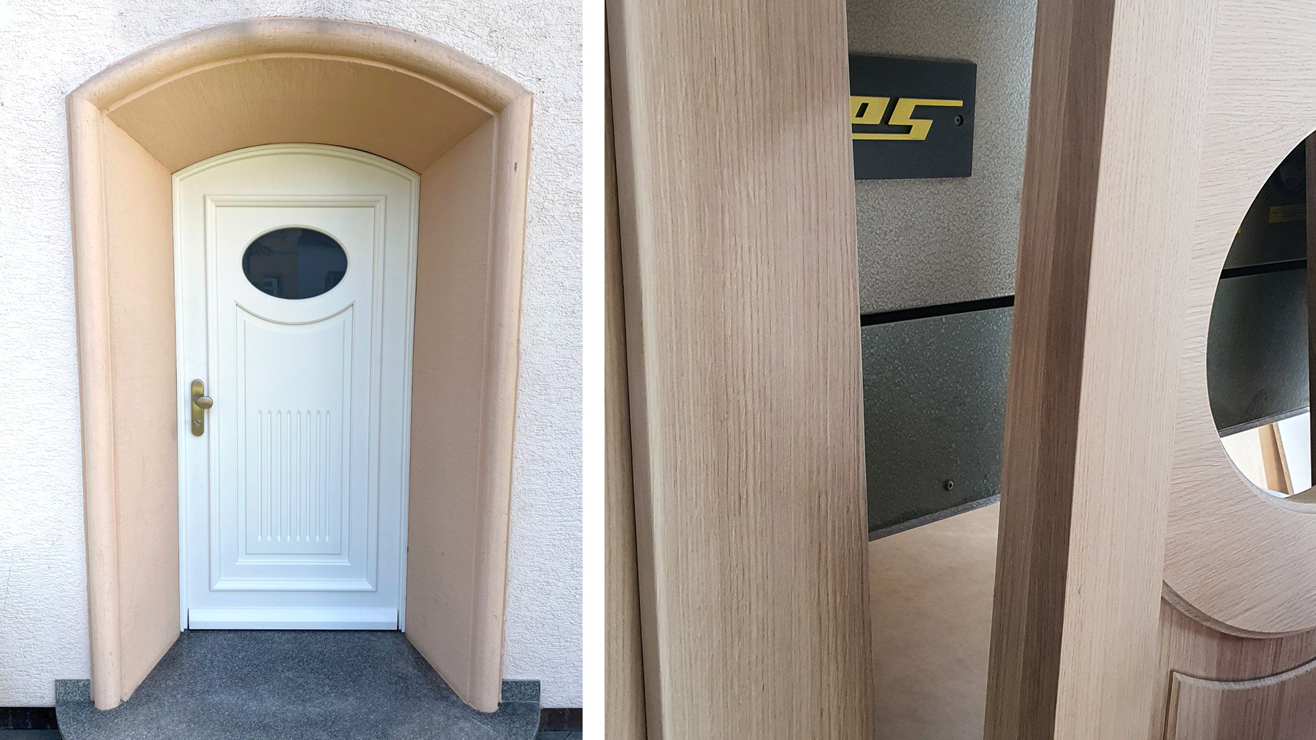 Massivholztuere im Stil des Hauses